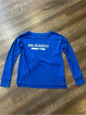 Under Armour Women's Long Sleeve Tee in Royal Blue with IMG Academy Logo